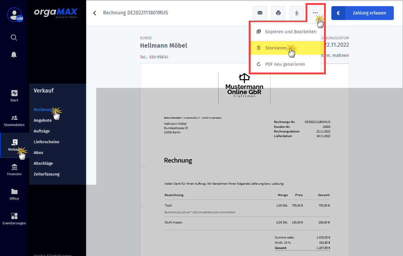Finanzamt Termin Stornieren