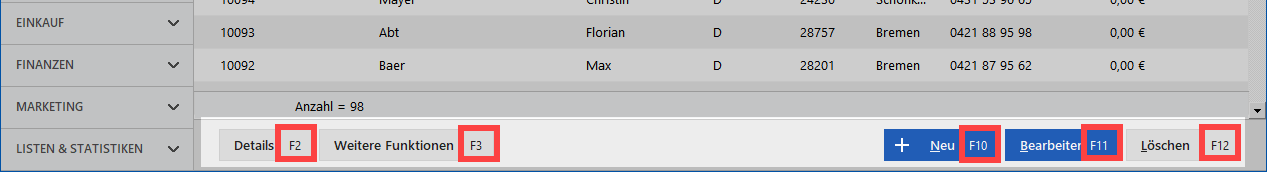 buttons+f-tasten
