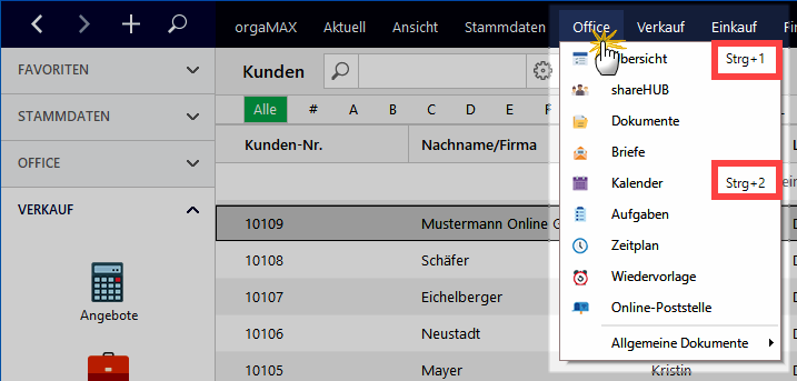strg+ziffern