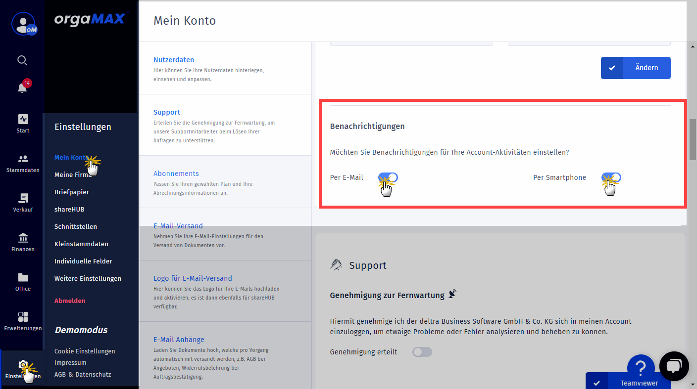 benachrichtigungen