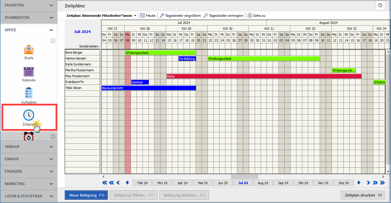 zeitplan-übersicht